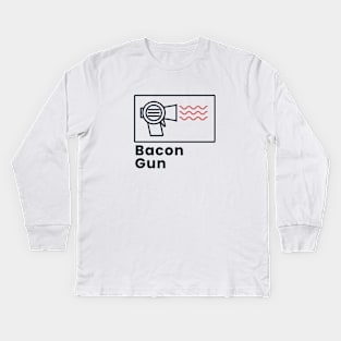 Bacon Gun Kids Long Sleeve T-Shirt